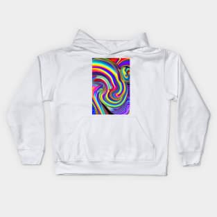 Psychedelic cartoon vortex Kids Hoodie